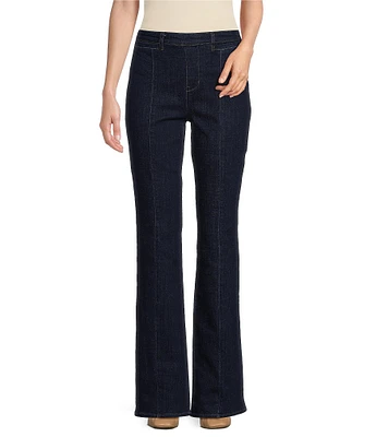 Westbound Pull-On Denim High Rise Pintuck Bootleg Pant