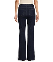 Westbound Pull-On Denim High Rise Pintuck Bootleg Pant