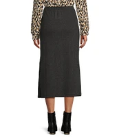 Westbound Pull-On Midi Ribbed Skirt