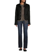 Westbound Reversible Collarless Button Front Jacket