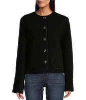 Westbound Reversible Collarless Button Front Jacket
