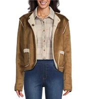Westbound Reversible Collarless Button Front Jacket