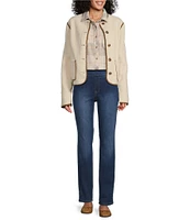 Westbound Reversible Collarless Button Front Jacket