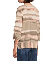 Westbound Ruched Sleeve Crew Neck Top