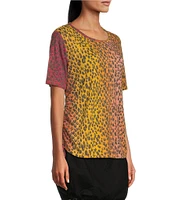 Westbound Short Sleeve Crew Neck Ruched Tee