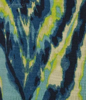 Westbound Abstract Printed Short Sleeve Henley Neckline Knit Top