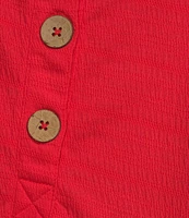 Westbound Short Sleeve Henley Neckline Knit Top