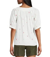 Westbound Short Sleeve Square Neck Top