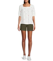 Westbound Short Sleeve Square Neck Top