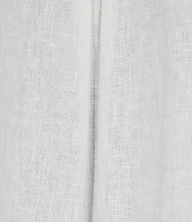 Westbound Short Linen Blend Sleeve V-Neck Tie Front Top