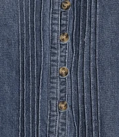 Westbound Sleeveless Partial Button Front A-Line Dress