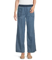 Westbound Smocked Waist Wide-Leg Linen Pants