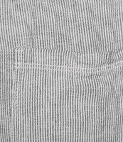 Westbound Stripe Print Smocked Waist Mid Rise Wide Leg Linen Pants