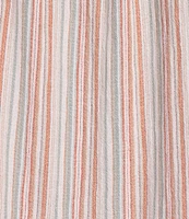 Westbound Striped Short Sleeve Square Neck Top