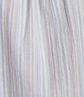 Westbound Striped Short Sleeve Square Neck Top