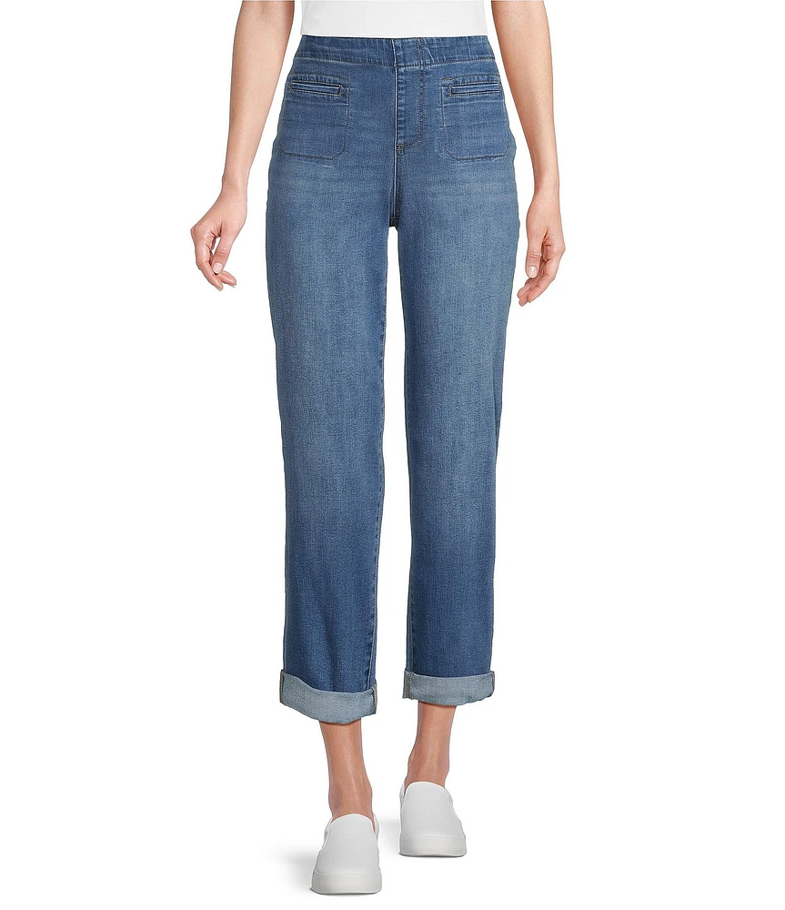 Westbound the HIGH RISE fit Crop Pull-On Denim Jeans