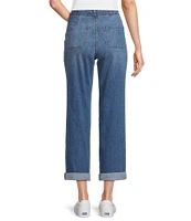 Westbound the HIGH RISE fit Crop Pull-On Denim Jeans