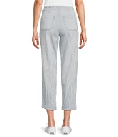 Westbound the HIGH RISE fit Crop Pull-On Stripe Pants