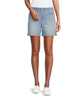 Westbound The High Rise Fit Pull-On Denim Shorts