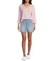 Westbound The High Rise Fit Pull-On Denim Shorts