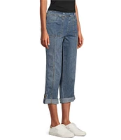 Westbound the Utility Crop Mid Rise Pull-On Denim Pants