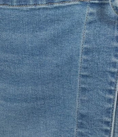Westbound Denim Tie Wrap Fray Hem Skort