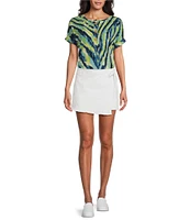 Westbound Tie Wrap Fray Hem Skort