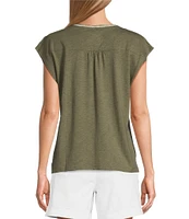 Westbound V-Neck Cap Sleeve Top