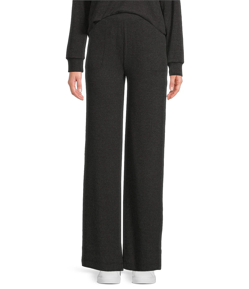 Westbound Wide Leg Pull-On Ribbed Pants