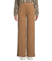 Westbound Wide Leg Pull-On Ribbed Pants