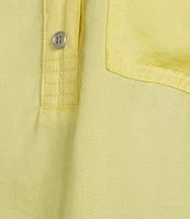 Westbound Woven Long Sleeve Henley Top
