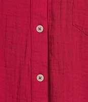 Westbound Woven Short Sleeve Button Front Top