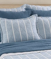 White Sand Playa Quilted Striped Pillow Sham