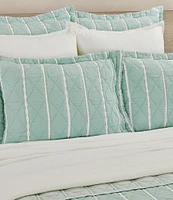 White Sand Playa Quilted Striped Pillow Sham