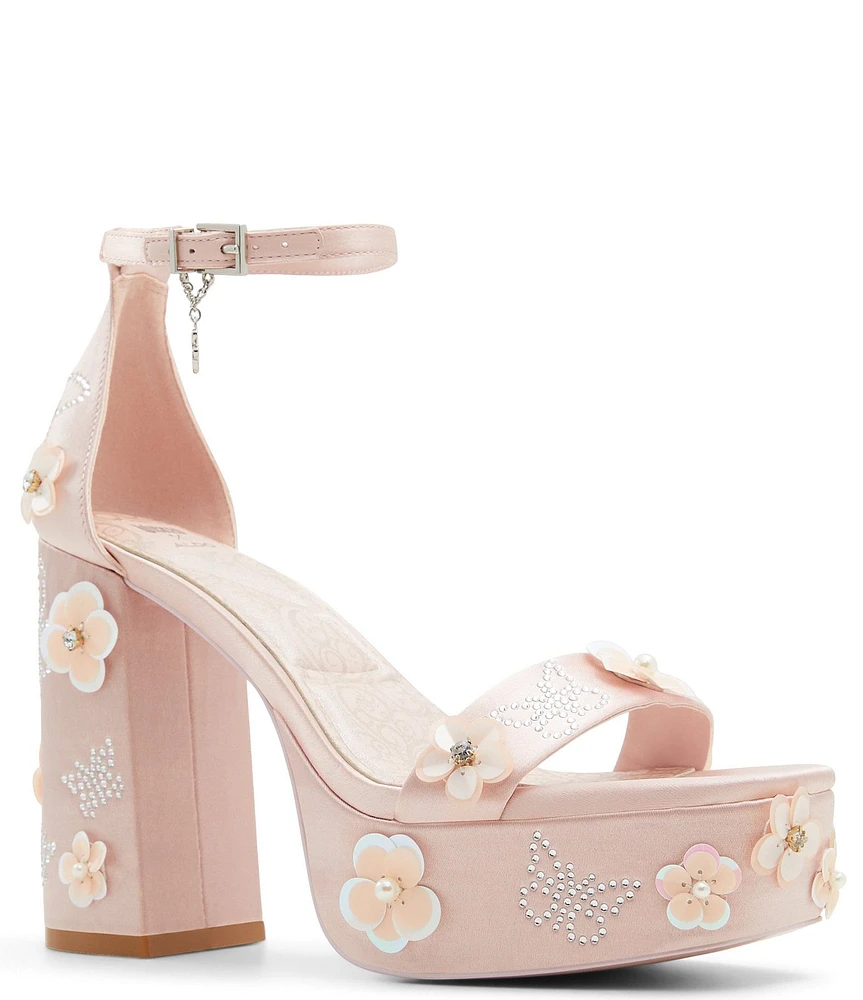 Wicked x ALDO Beautifical Flower Embellished Platform Sandals