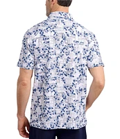 William Murray Magnolia Printed Short Sleeve Polo Shirt