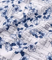 William Murray Magnolia Printed Short Sleeve Polo Shirt