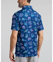 William Murray Under The Lights Printed Short Sleeve Polo Shirt