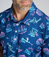 William Murray Under The Lights Printed Short Sleeve Polo Shirt