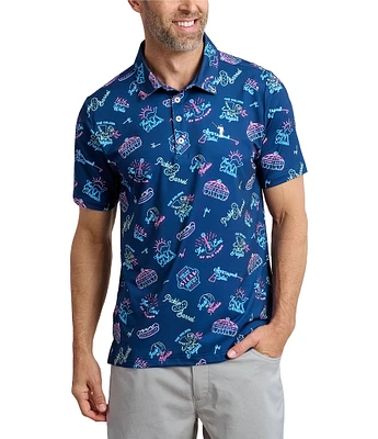 William Murray Under The Lights Printed Short Sleeve Polo Shirt