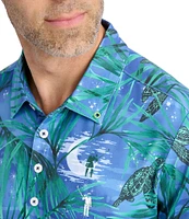 William Murray Palmetto Nights Short Sleeve Polo Shirt
