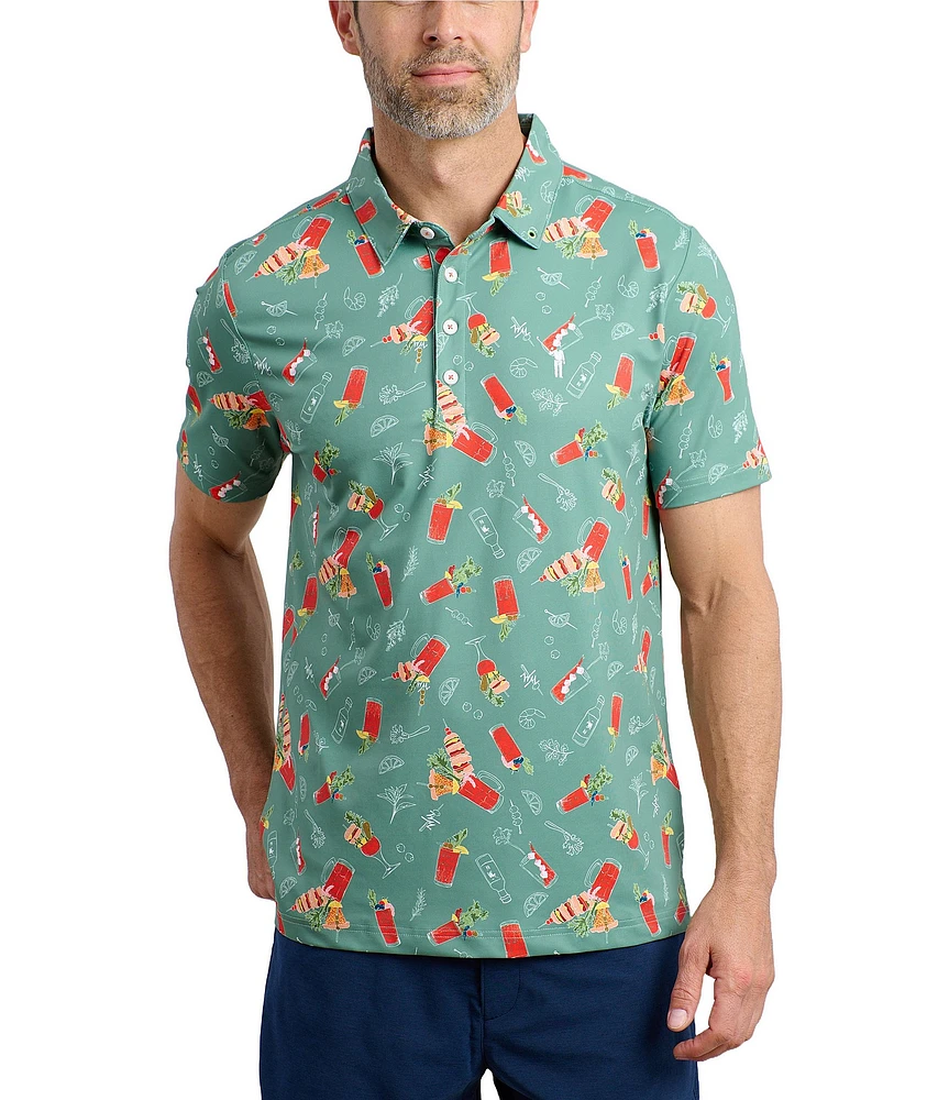 William Murray Short Sleeve Printed Polo Shirt