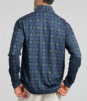 William Murray Tartan Pattern Quarter-Zip Long Sleeve Pullover