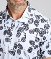 William Murray What's Hoppenin' Printed Short Sleeve Polo Shirt