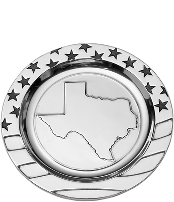 Wilton Armetale Texas Stars and Stripes Large Round Tray