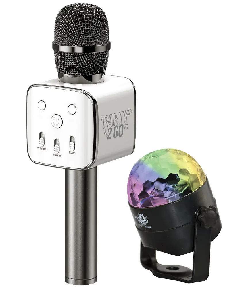 Wireless Express Party 2-Go Karaoke Microphone & Disco Ball Set