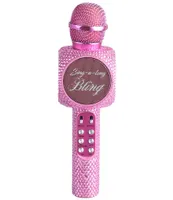 Wireless Express Sing-Along Bling Pink Bluetooth Karaoke Microphone