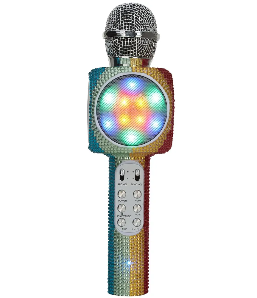 Wireless Express Sing-Along Bling Rainbow Bluetooth Karaoke Microphone