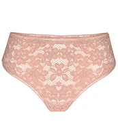 Wolford Hip-Hugger Lace Mid Rise Thong Panty