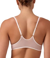 Wolford Sheer Mesh Front-Closure Plunge Racerback Bra